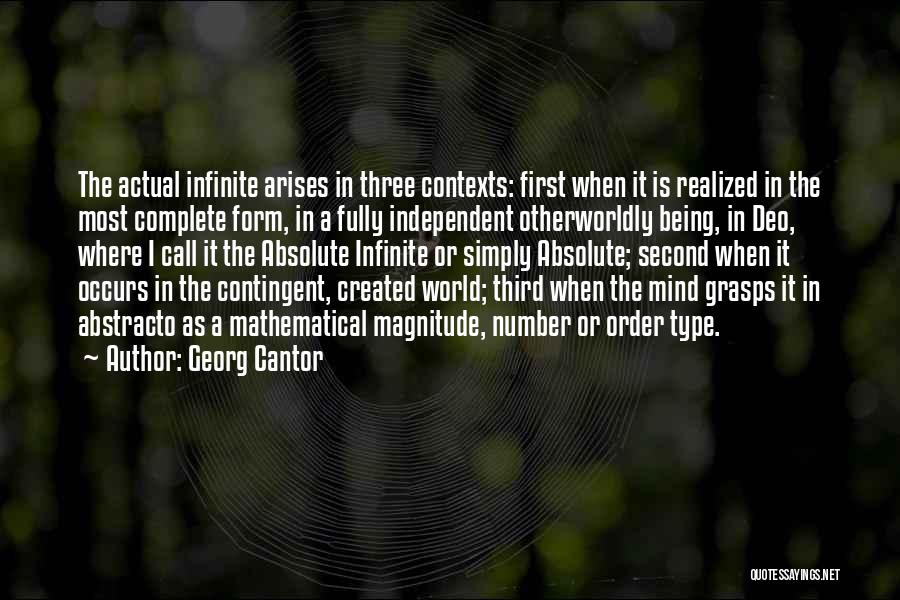 Being Finite Quotes By Georg Cantor