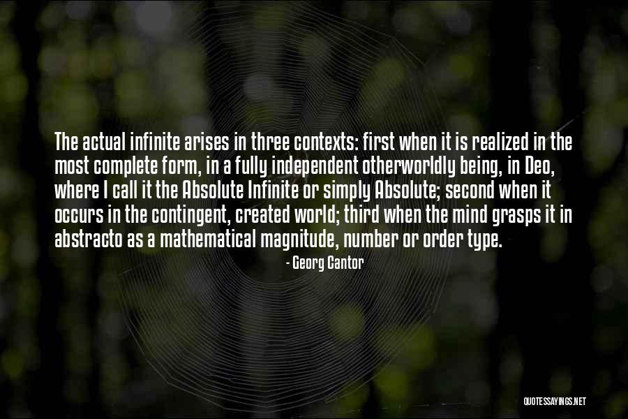 Being Finite Quotes By Georg Cantor