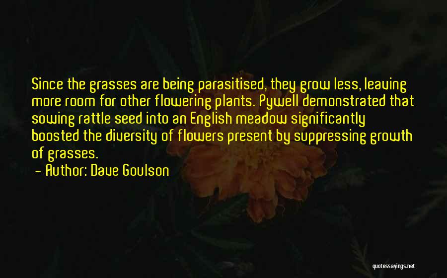 Being Flowers Quotes By Dave Goulson