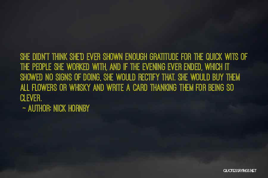 Being Flowers Quotes By Nick Hornby