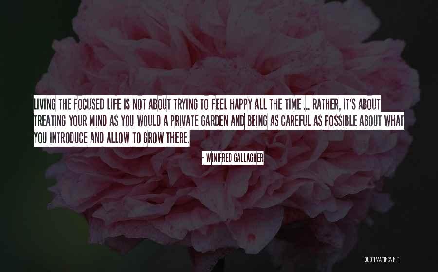 Being Focused Quotes By Winifred Gallagher