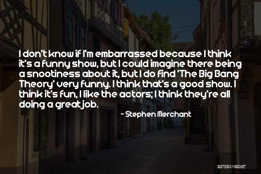 Being Funny Quotes By Stephen Merchant