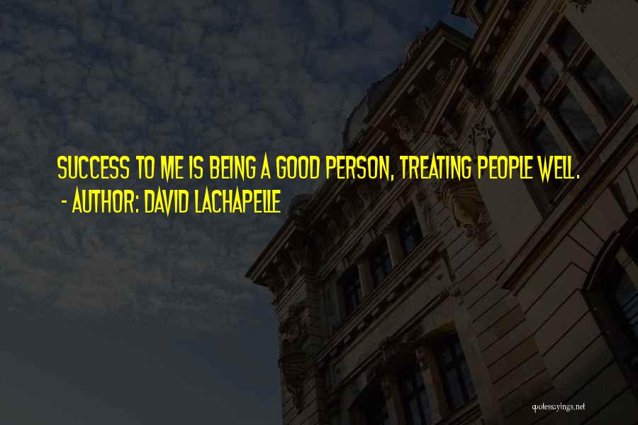 Being Good Person Quotes By David LaChapelle