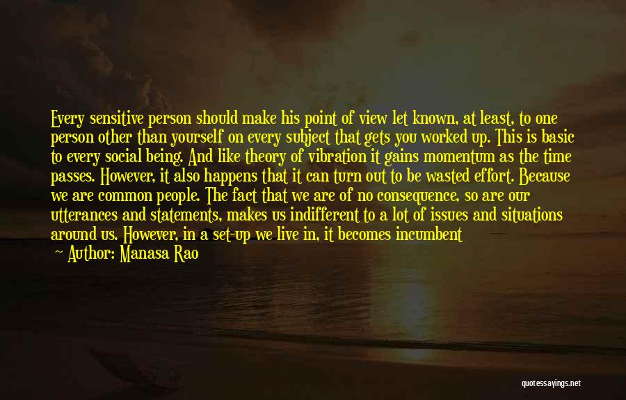 Being Good Person Quotes By Manasa Rao