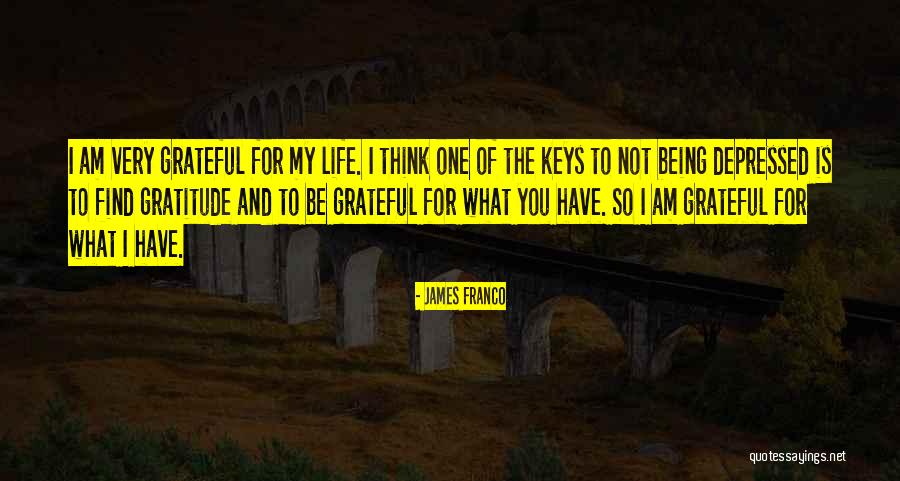 Being Grateful For The Life You Have Quotes By James Franco