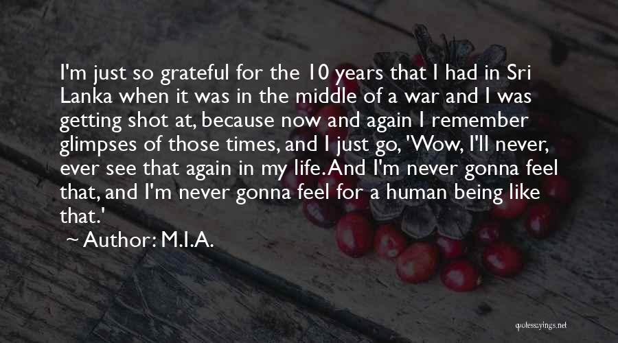 Being Grateful For The Life You Have Quotes By M.I.A.