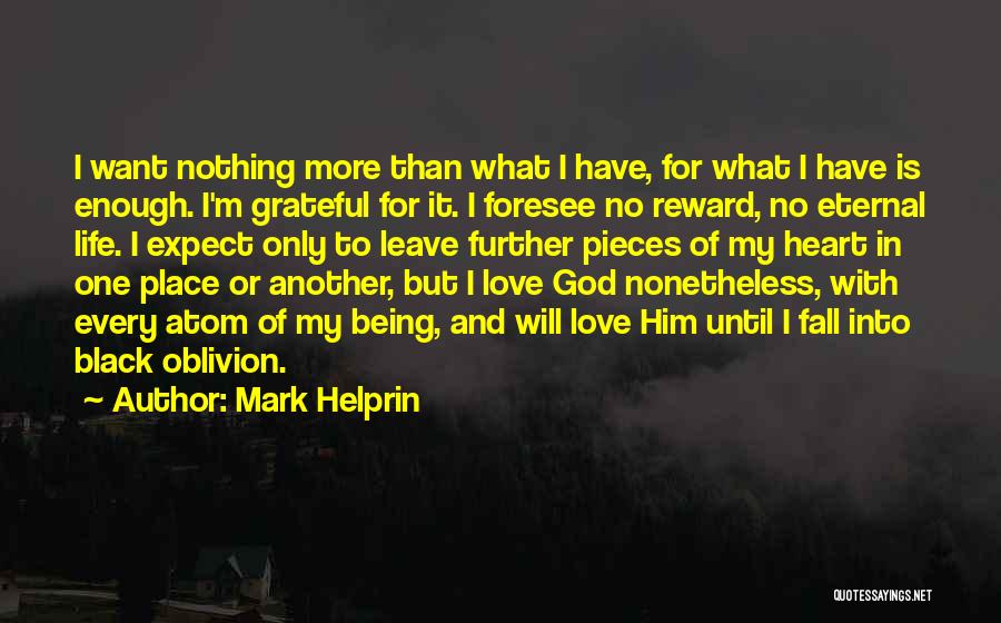 Being Grateful For What You Have In Life Quotes By Mark Helprin