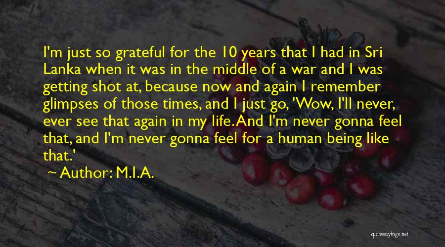 Being Grateful In Life Quotes By M.I.A.