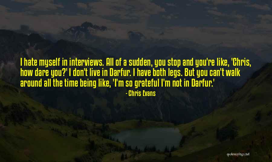 Being Grateful Quotes By Chris Evans