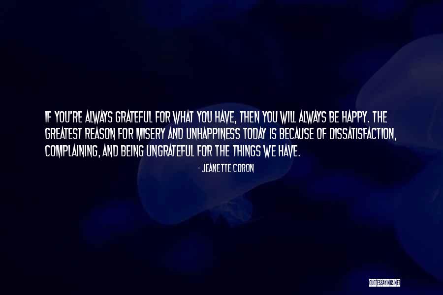 Being Grateful Quotes By Jeanette Coron