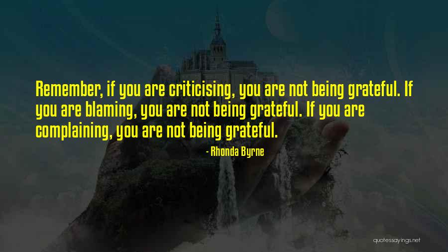 Being Grateful Quotes By Rhonda Byrne