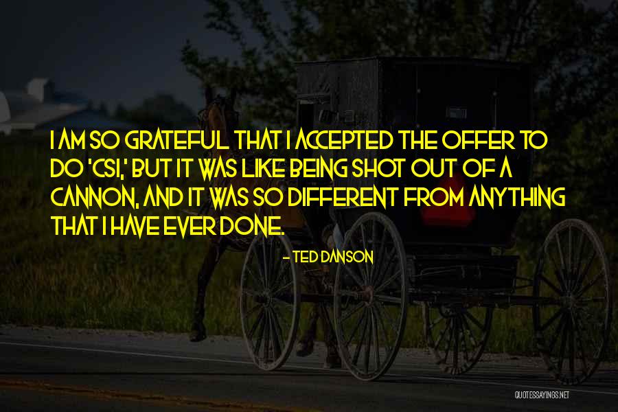 Being Grateful Quotes By Ted Danson