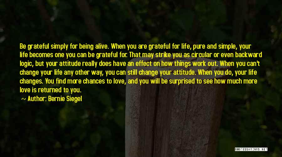 Being Grateful To Be Alive Quotes By Bernie Siegel