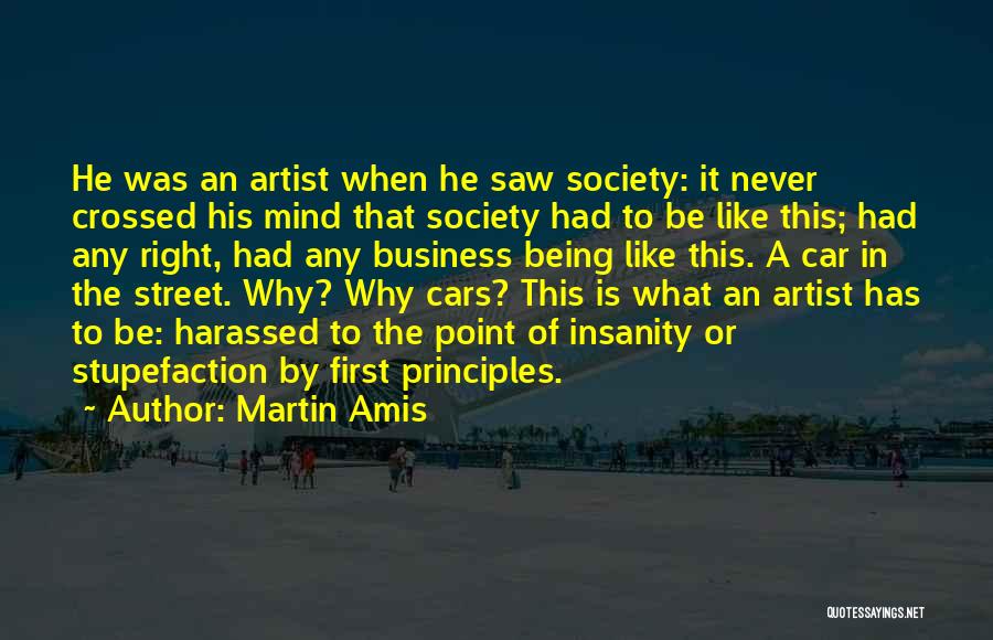 Being Harassed Quotes By Martin Amis