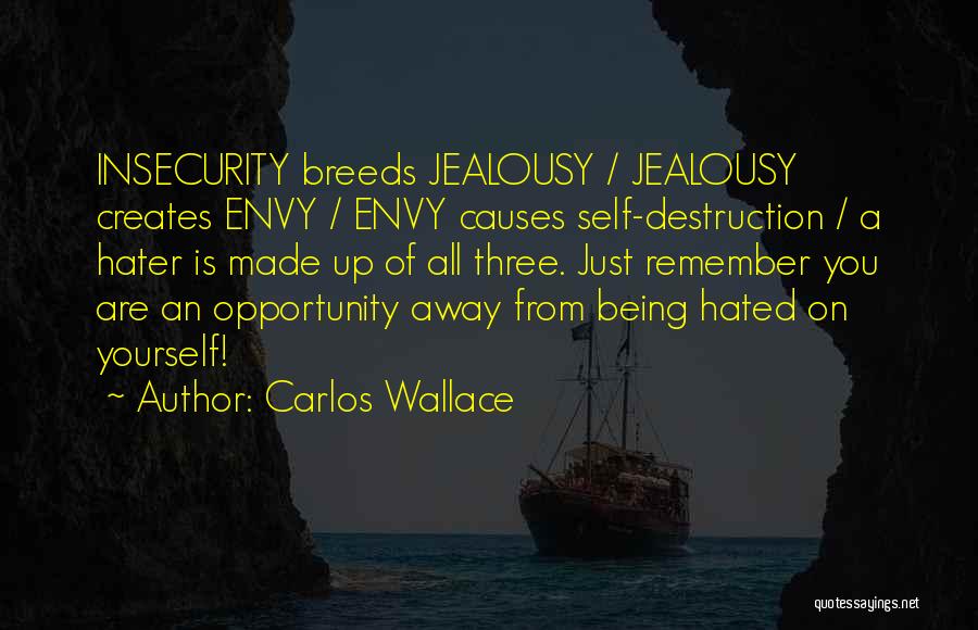 Being Hated Quotes By Carlos Wallace