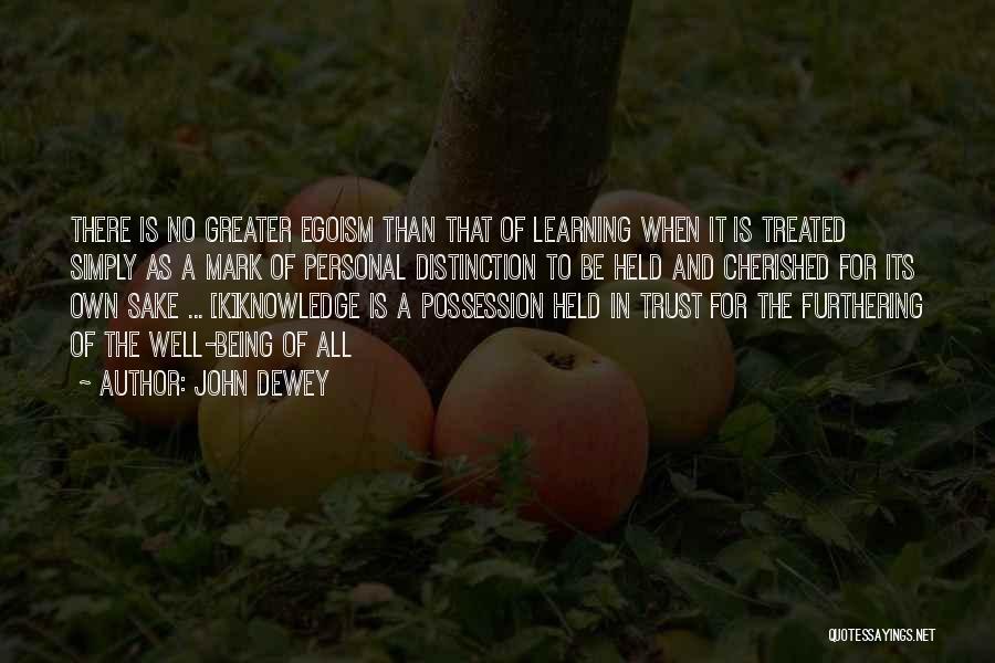 Being Held Quotes By John Dewey