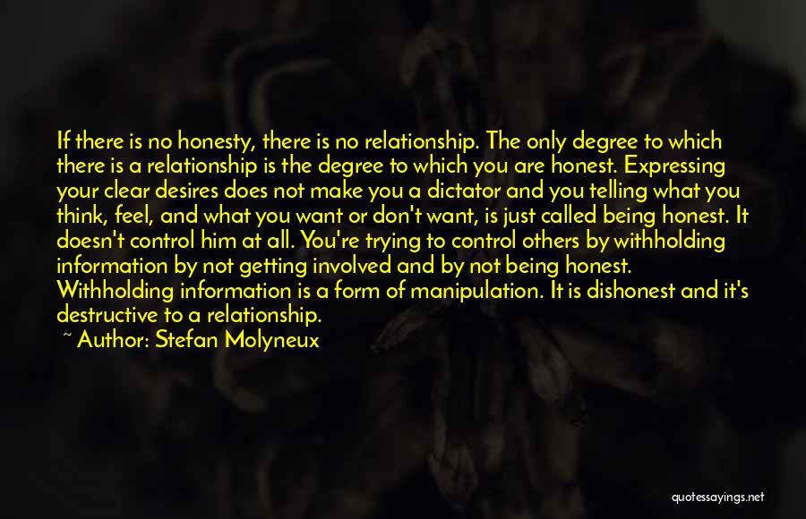 Being Honest With The One You Love Quotes By Stefan Molyneux