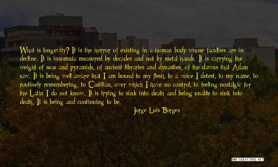 Being Human Voice Over Quotes By Jorge Luis Borges