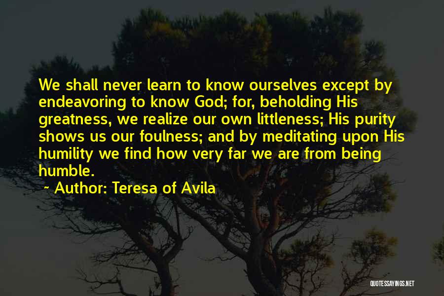 Being Humble And Humility Quotes By Teresa Of Avila