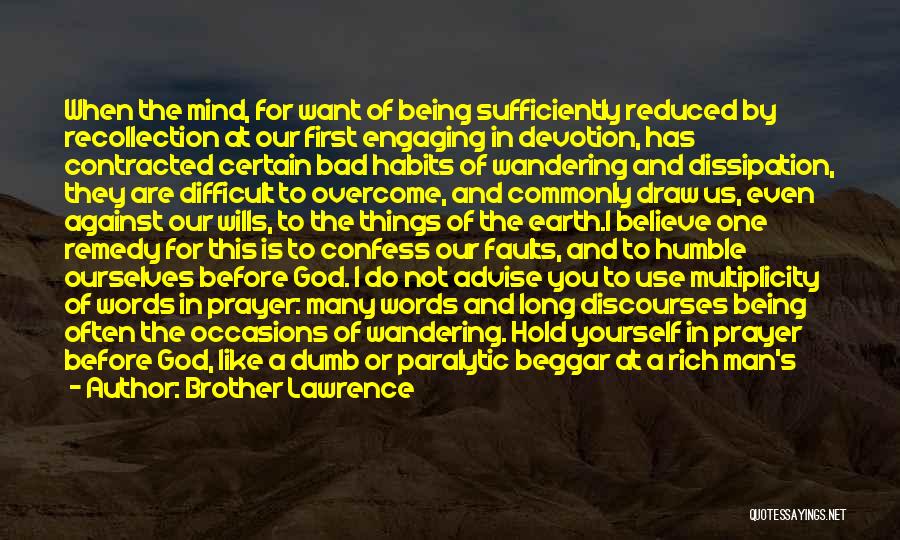 Being Humble Before God Quotes By Brother Lawrence