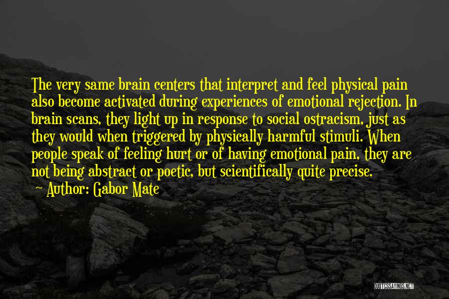 Being Hurt By Someone Quotes By Gabor Mate
