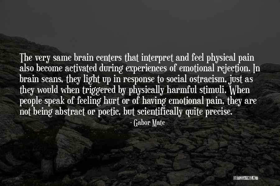 Being Hurt Too Much Quotes By Gabor Mate Being Hurt Too Much Quotes By Gabor Mate