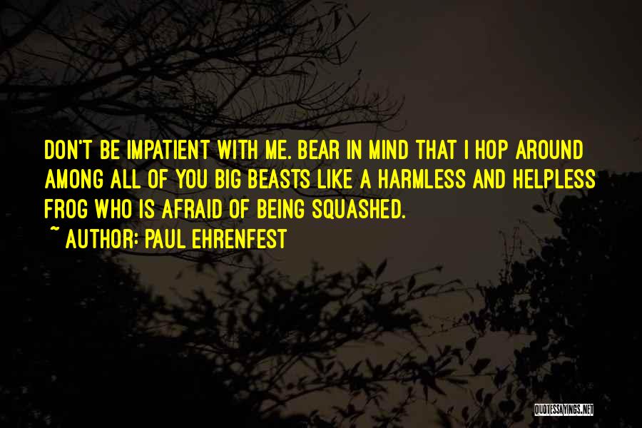 Being Impatient Quotes By Paul Ehrenfest