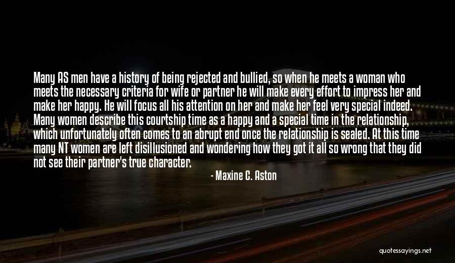 Being In A Relationship And Not Happy Quotes By Maxine C. Aston Being In A Relationship And Not Happy Quotes By Maxine C. Aston