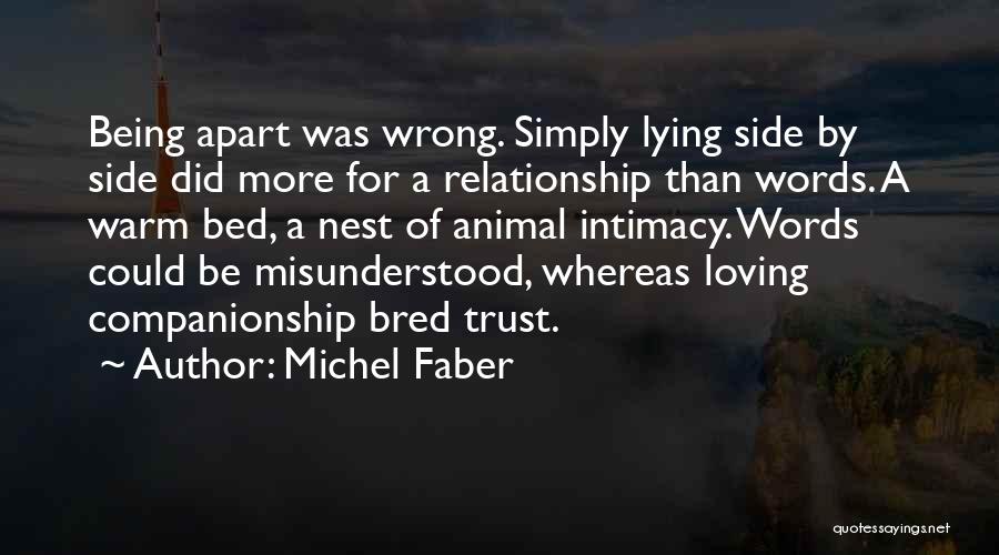 Being In A Relationship Without Trust Quotes By Michel Faber
