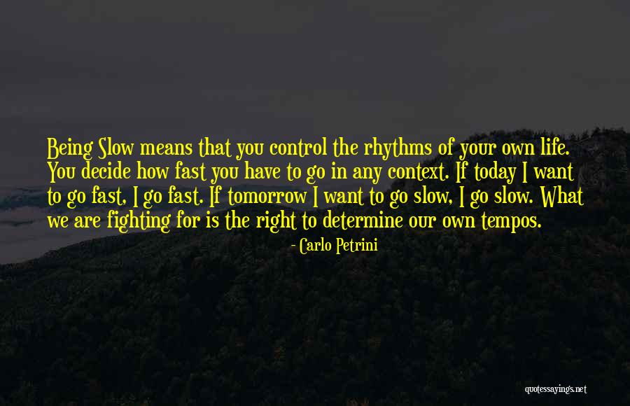 Being In Control Of Life Quotes By Carlo Petrini Being In Control Of Life Quotes By Carlo Petrini