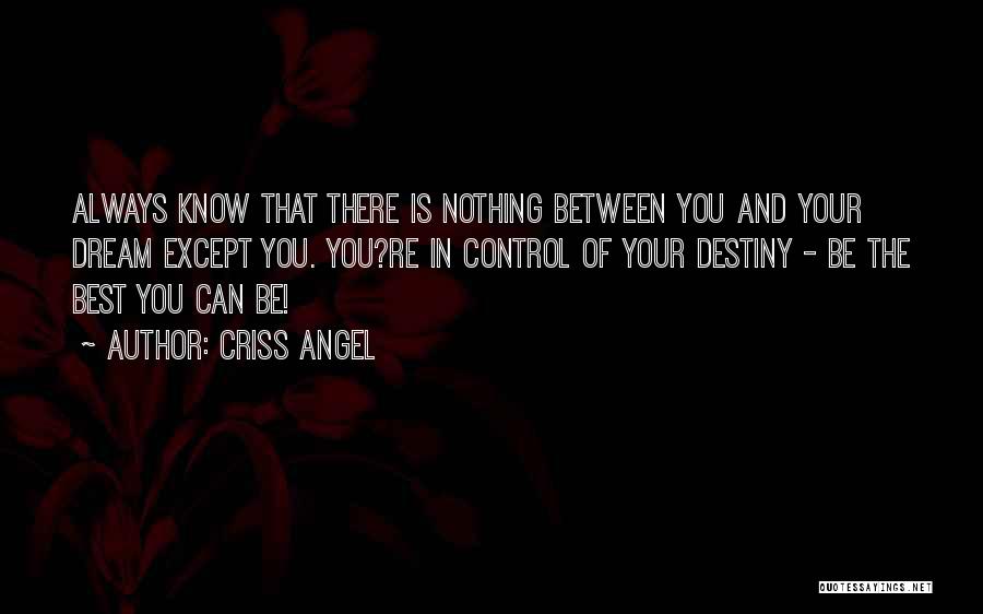 Being In Control Of Your Own Destiny Quotes By Criss Angel