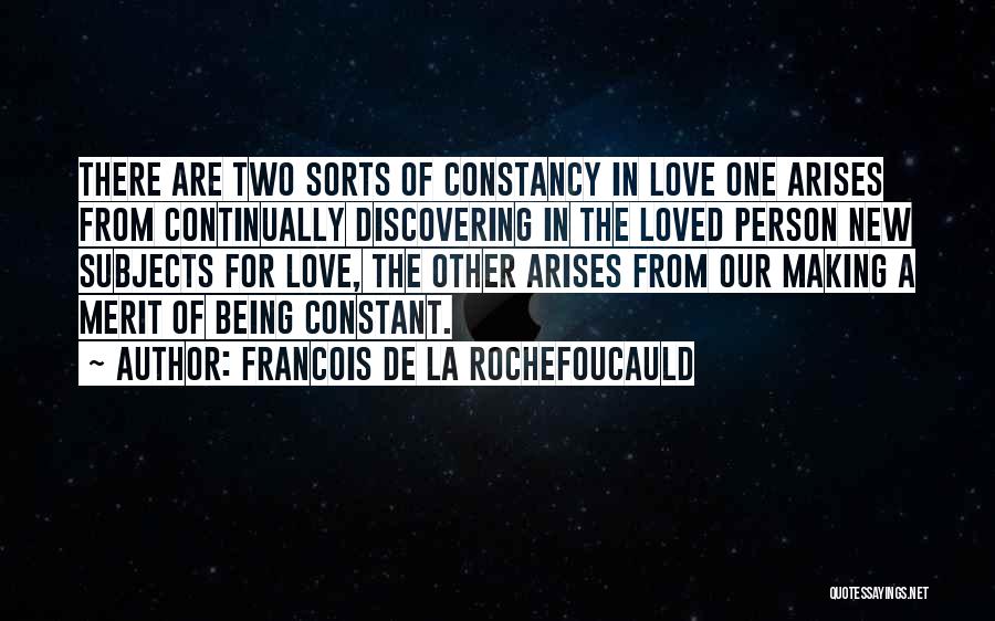 Being In Love With Two Person Quotes By Francois De La Rochefoucauld