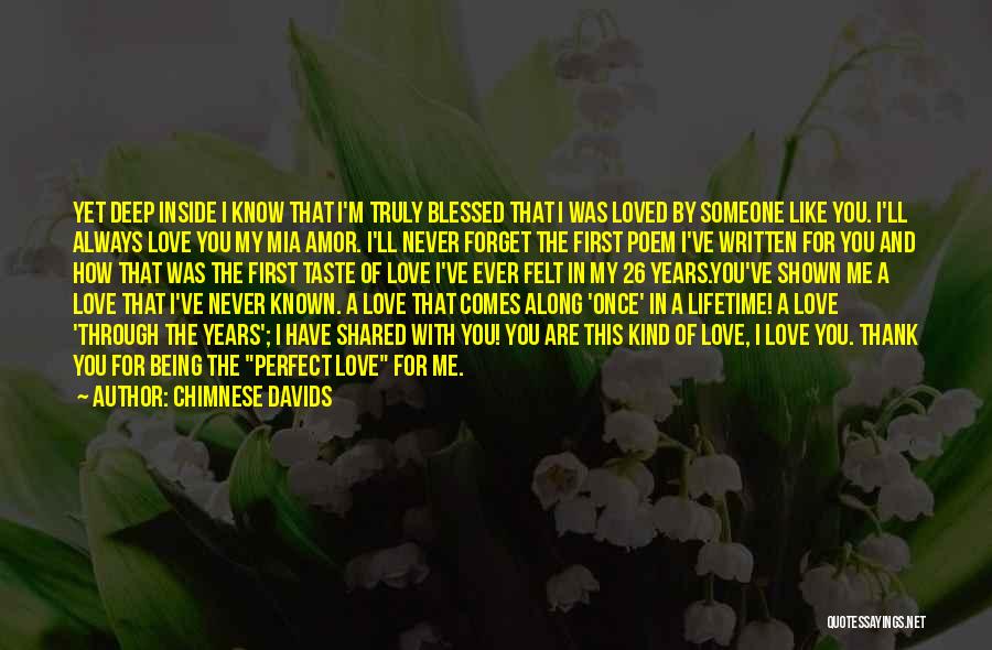 Being In Love With You Quotes By Chimnese Davids