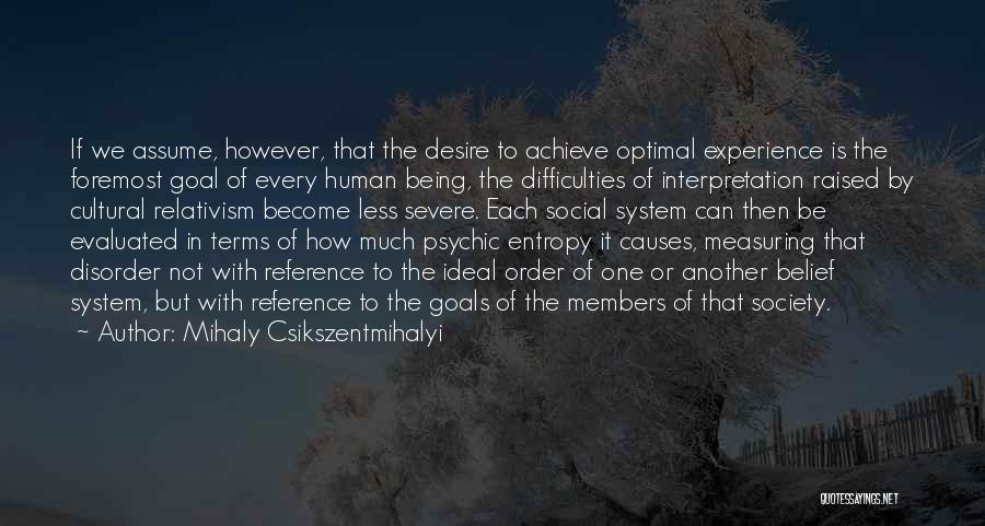 Being In Order Quotes By Mihaly Csikszentmihalyi