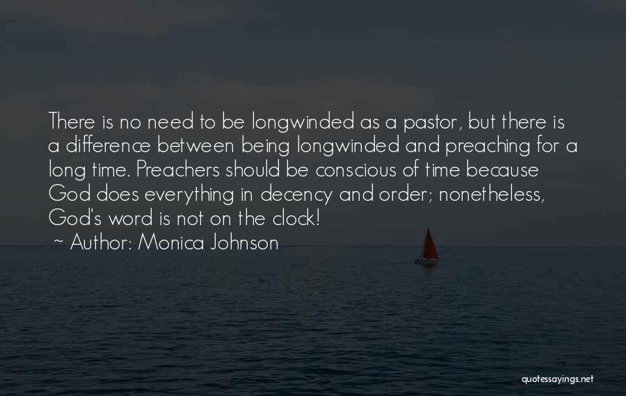 Being In Order Quotes By Monica Johnson