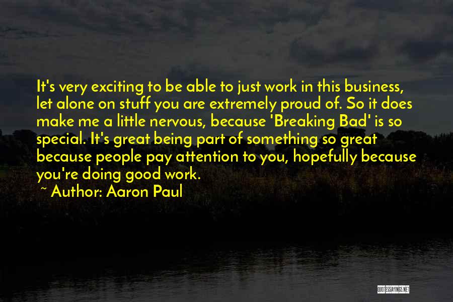 Being In Other People's Business Quotes By Aaron Paul