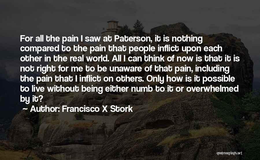 Being In Pain Quotes By Francisco X Stork