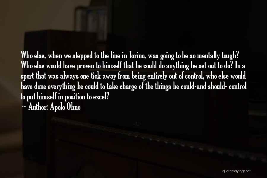 Being In Sports Quotes By Apolo Ohno