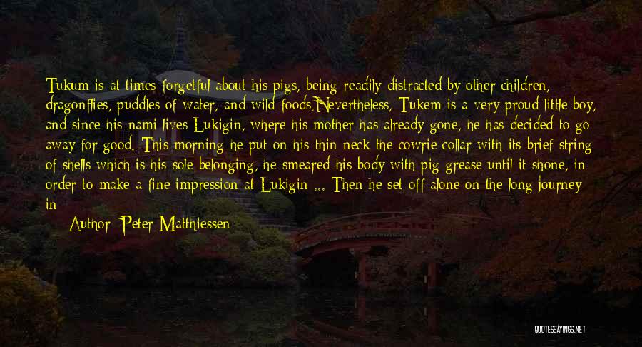 Being In The Woods Quotes By Peter Matthiessen