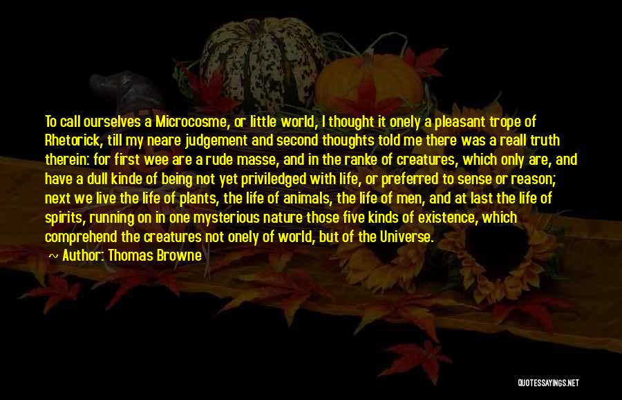 Being In Your Own Little World Quotes By Thomas Browne