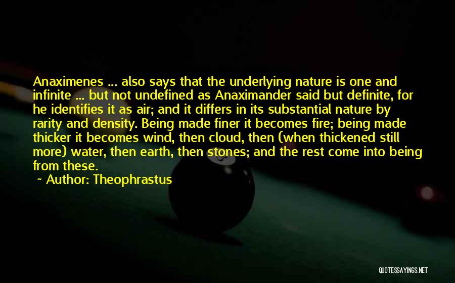 Being Infinite Quotes By Theophrastus