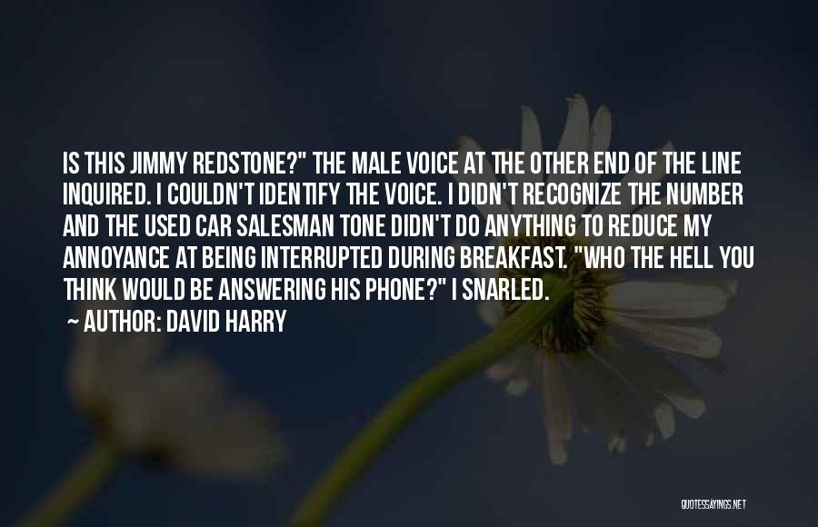 Being Interrupted Quotes By David Harry