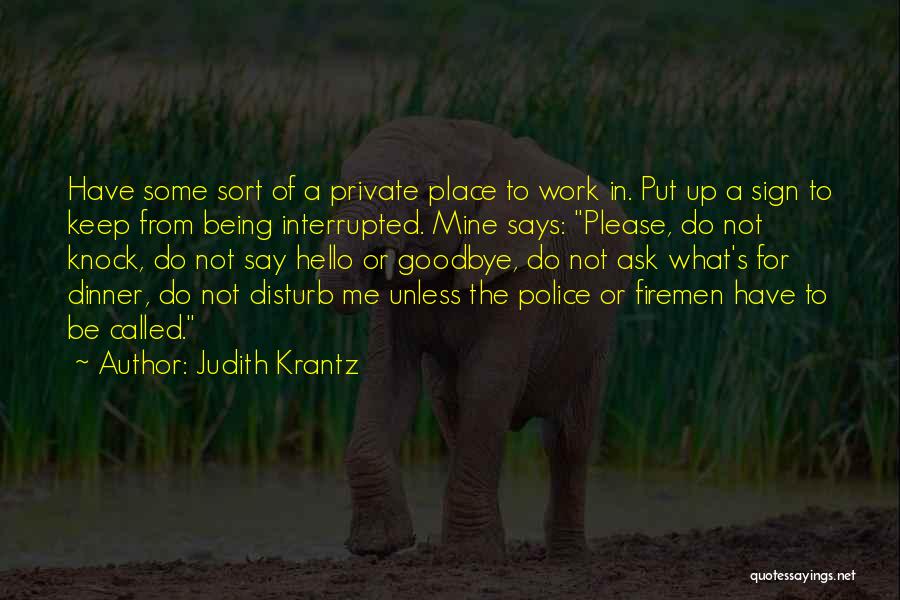 Being Interrupted Quotes By Judith Krantz