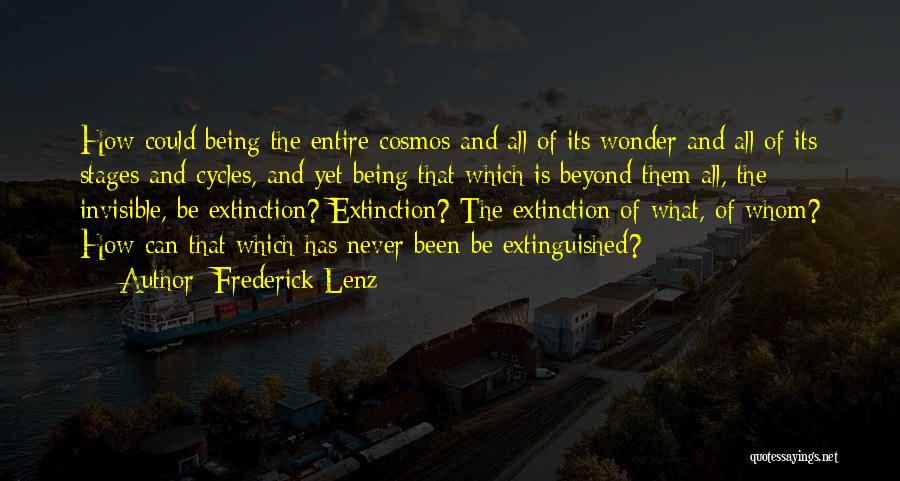 Being Invisible Quotes By Frederick Lenz