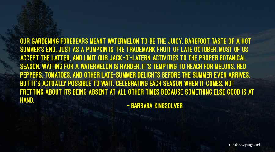 Being Late Quotes By Barbara Kingsolver Being Late Quotes By Barbara Kingsolver