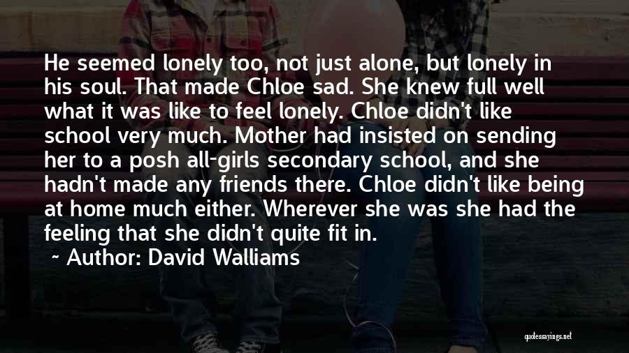 Being Lonely But Not Alone Quotes By David Walliams