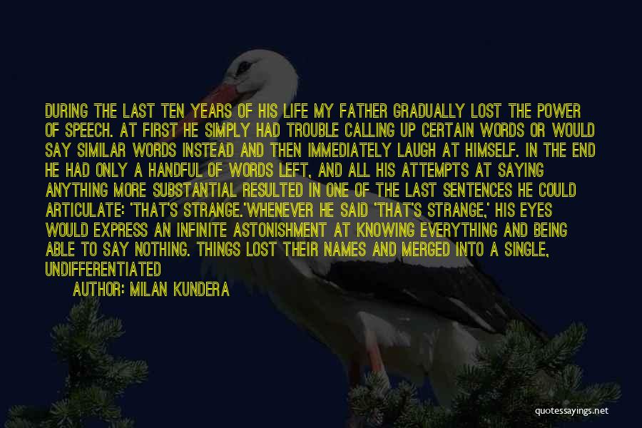 Being Lost For Words Quotes By Milan Kundera