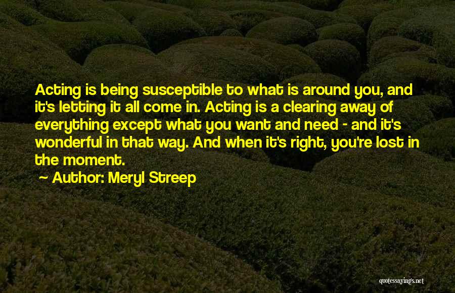 Being Lost In The Moment Quotes By Meryl Streep
