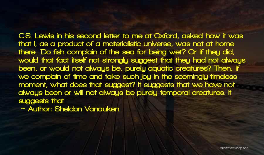 Being Materialistic Quotes By Sheldon Vanauken