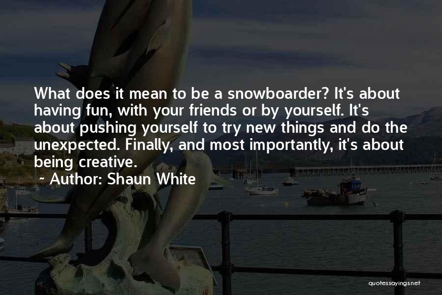 Being Mean To Friends Quotes By Shaun White